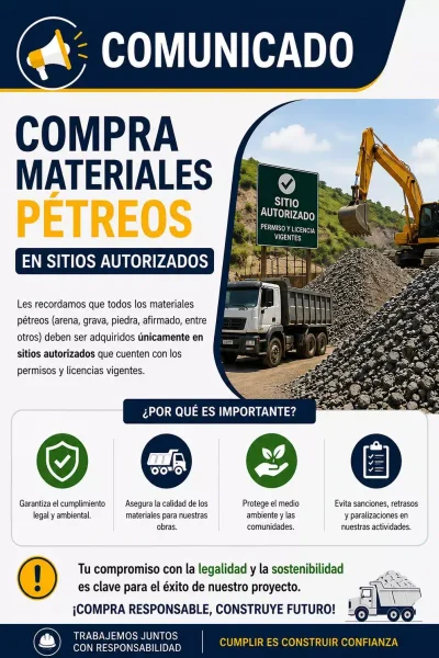 Compra materiales pétreos-contratistas